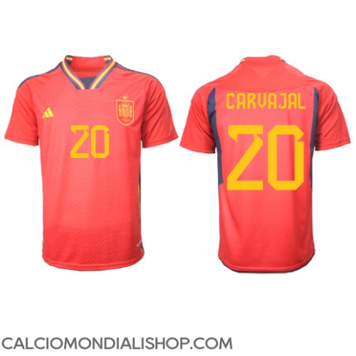 Maglie da calcio Spagna Daniel Carvajal #20 Prima Maglia Mondiali 2022 Manica Corta